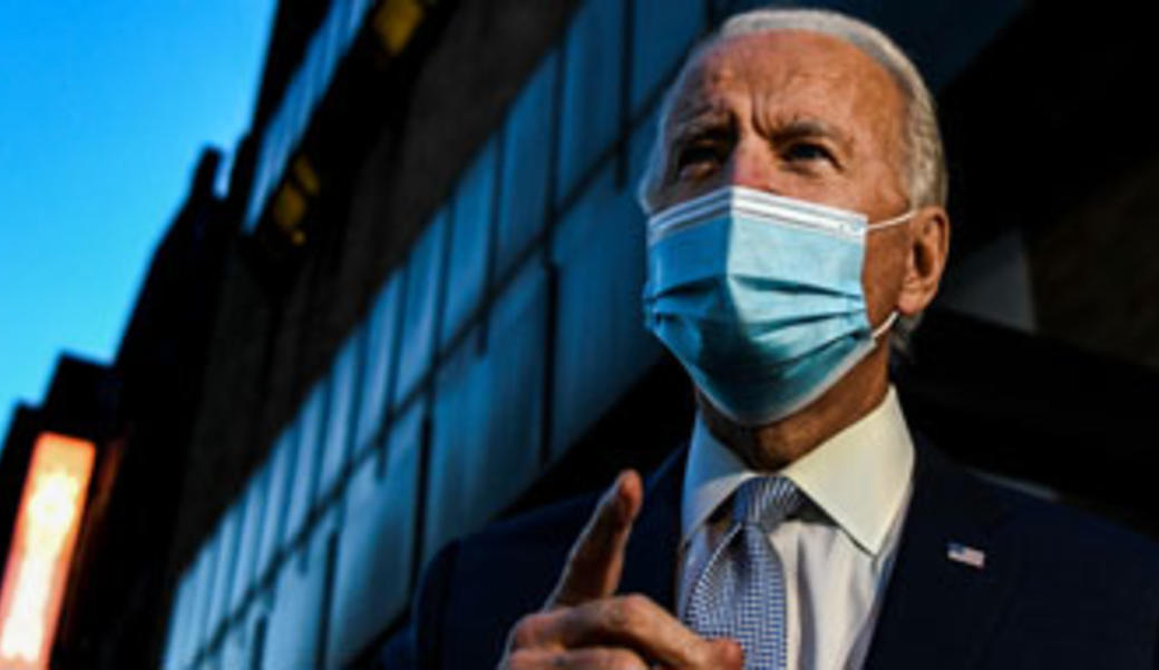 Joe Biden in a mask