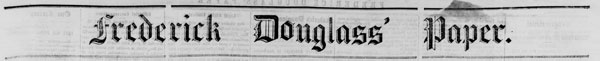 Frederick Douglass masthead