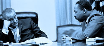 Lyndon Johnson and Martin Luther King Jr.