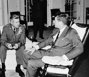 John F. Kennedy and Curtis LeMay
