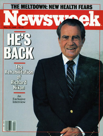 Richard Nixon on the cover of Newsweek in 1986