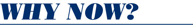 "Why Now?" headline