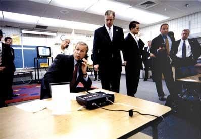 Bush on the phone learning about the attack