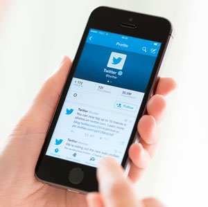 Twitter on phone