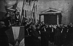 Italian fascists saluting in 1930s