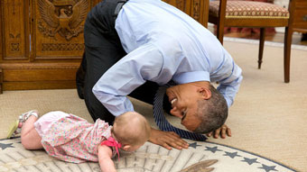 President Obama with baby