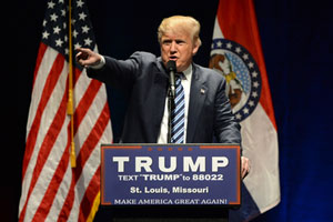 Donald Trump during the 2016 campaign