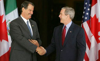 George W. Bush and Vincente Fox