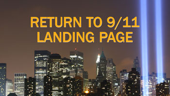 Return to 9/11 landing page against New York skyline