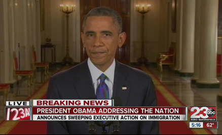 President Obama addressing the nation