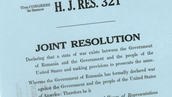 Only Congress has the authority to declare war. Can it take it back