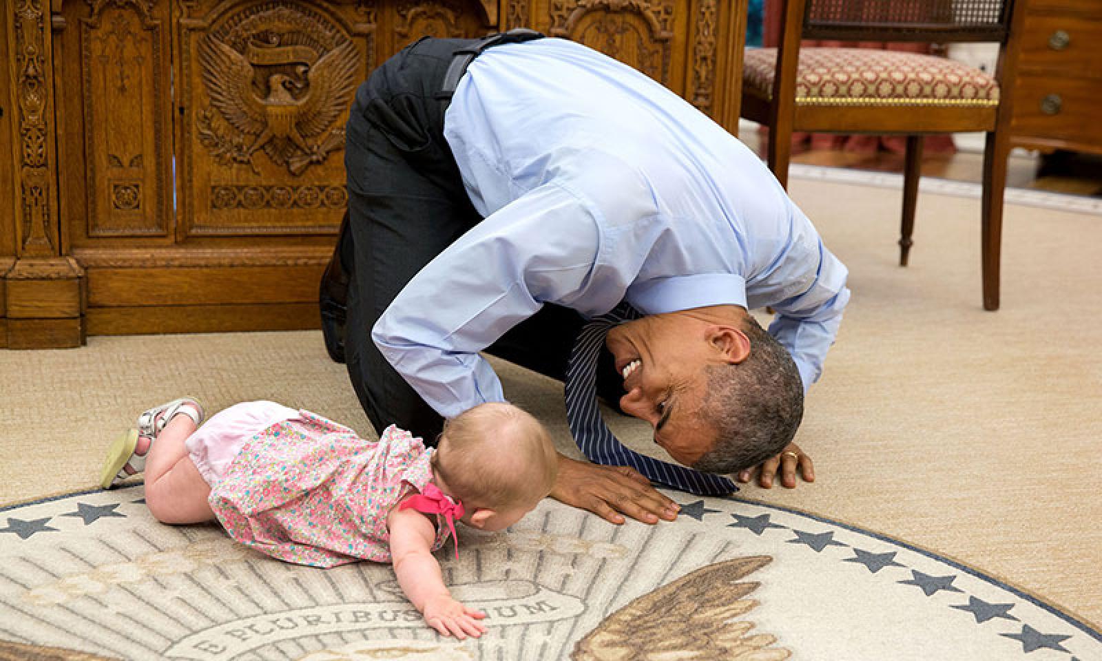 Obama with baby