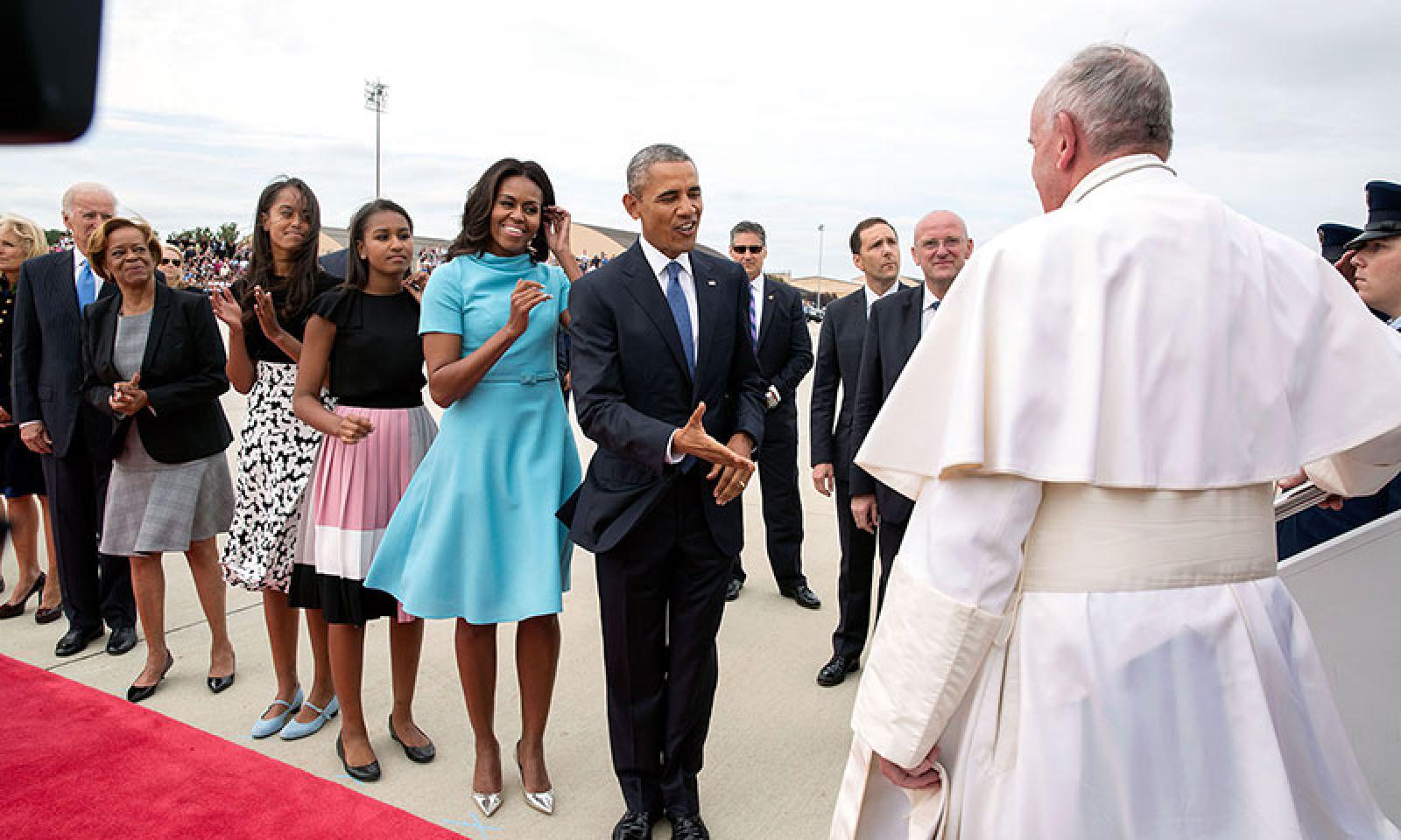 Obamas meet the Pope