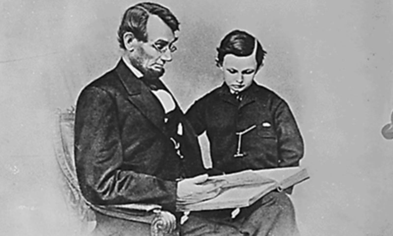 Lincoln with his son