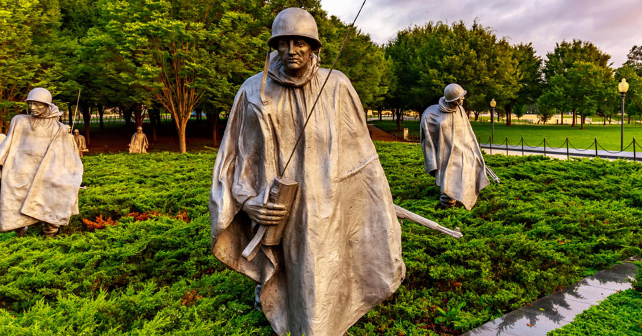 Korean War memorial in Washington DC