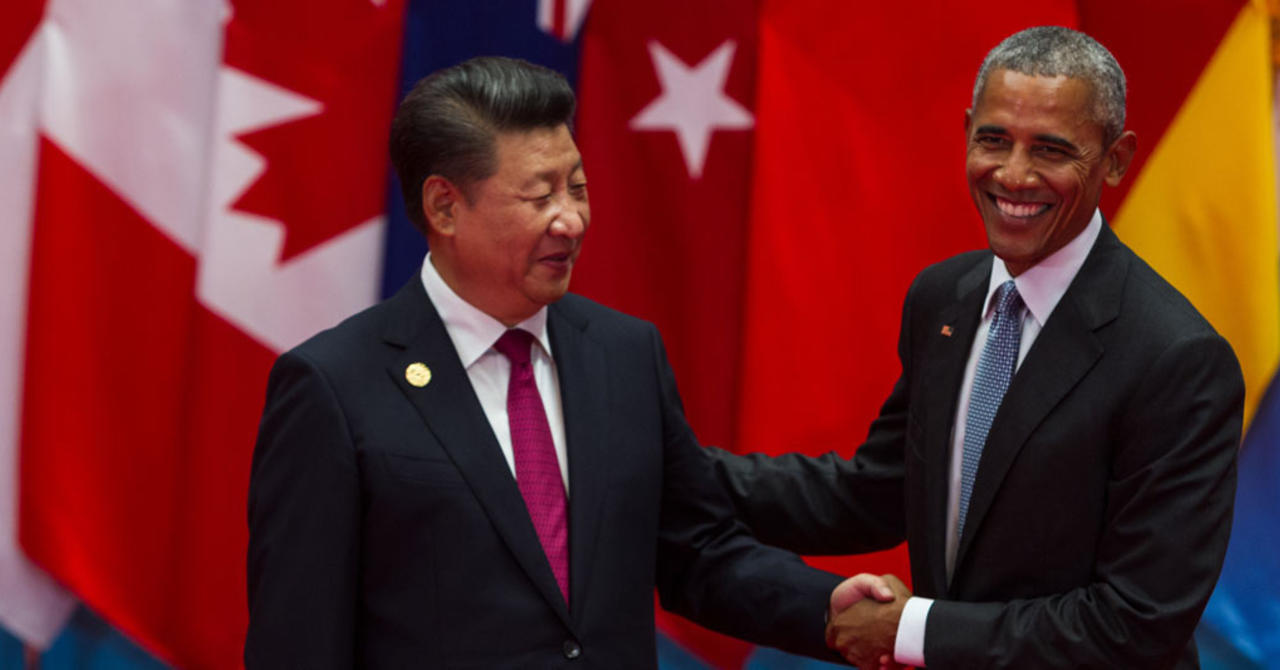 Obama and Xi shake hands