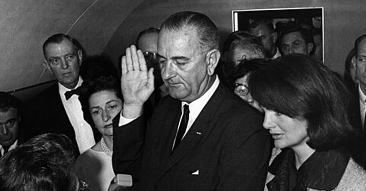 LBJ takes oath of office