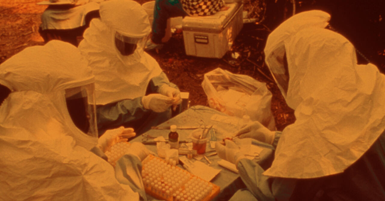 Scientists working on Ebola