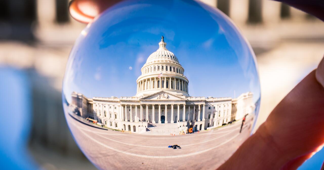 image of Capital Dome behind glass ball