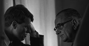President Lyndon Johnson and Robert Kennedy
