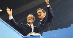 Hubert Humphrey and Ed Muskie at 1968 DNC