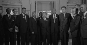 President Kennedy with civil rights leaders