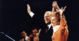 President Ford with Betty Ford at a 1976 campaign event
