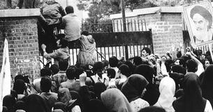 Iranians storming the US embassy