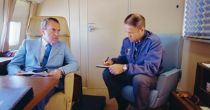 Pres. Nixon and Haldeman on Air Force One
