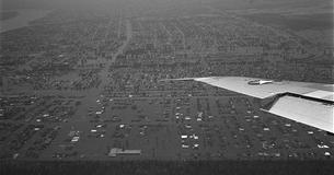 aerial photo of flooded Louisiana from Hurricane Betsy