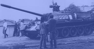 Soviet tank in Czechoslavakia