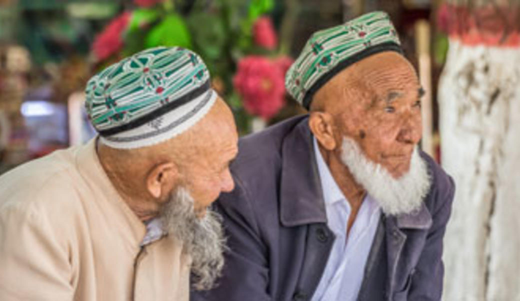 Minority Uyghur men in China