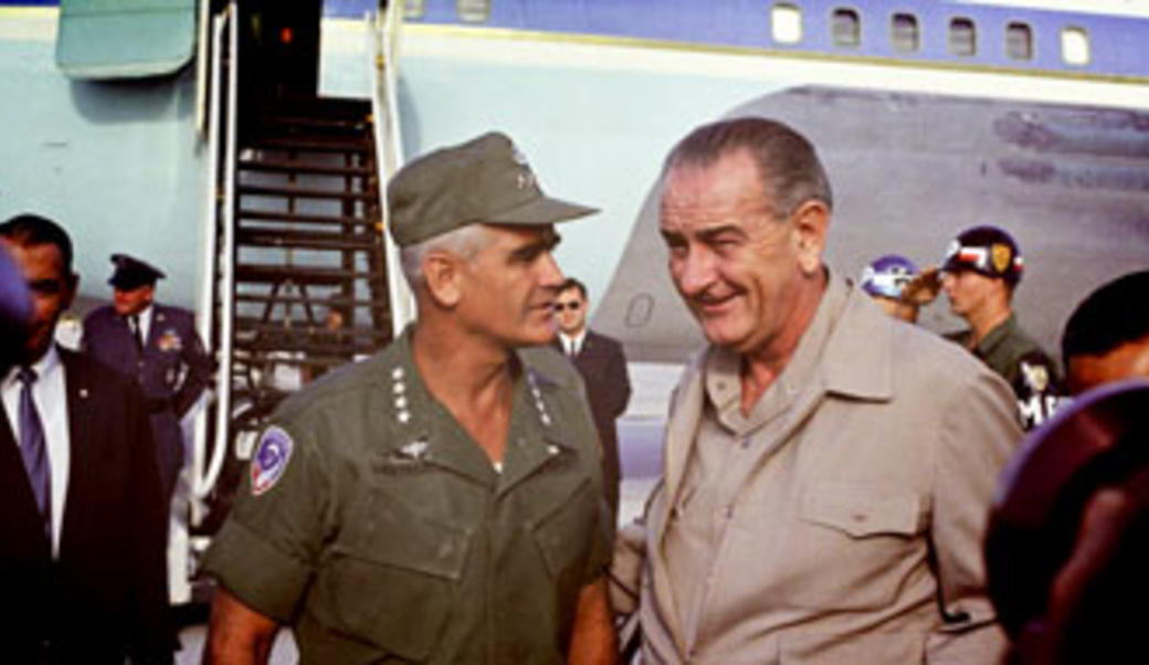 Lyndon Johnson and William Westmoreland