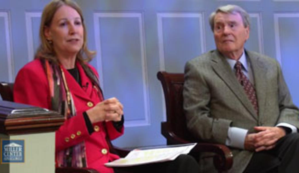 Barbara Perry and Jim Lehrer