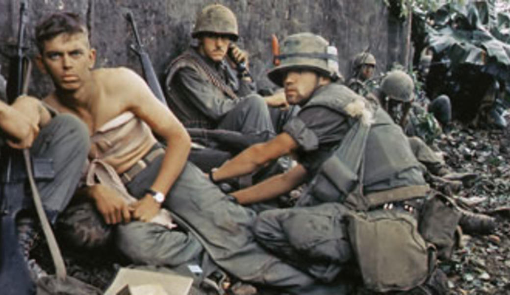 Wounded soldiers during Vietnam War