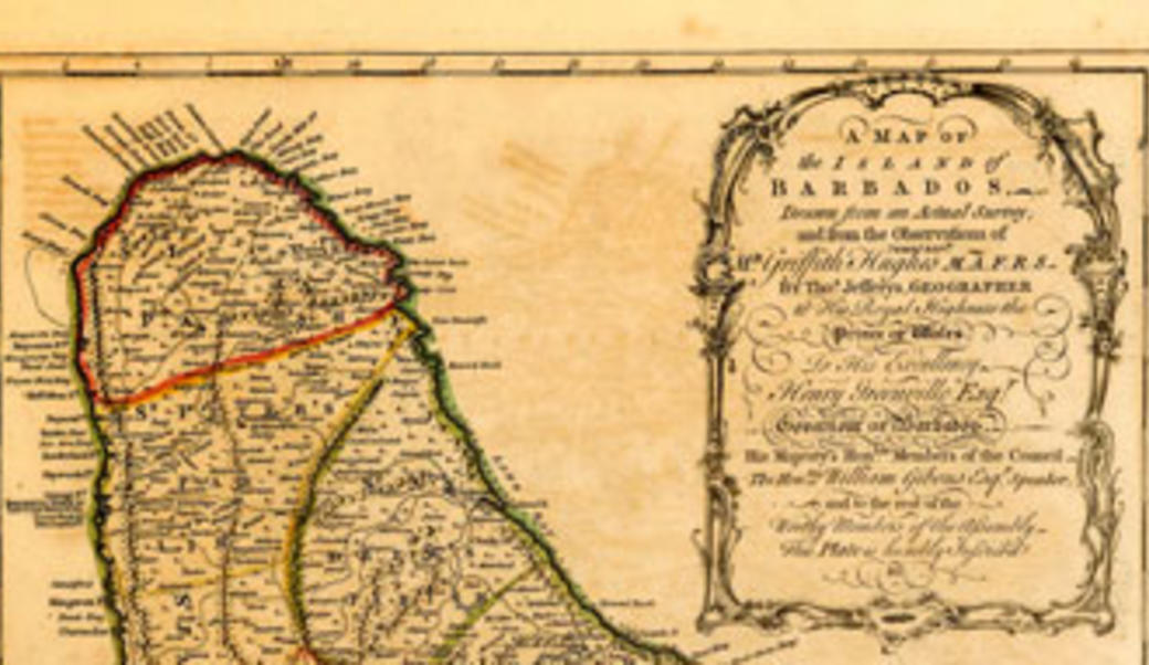 Map of Barbados (detail)