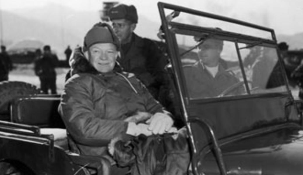 Eisenhower in a Jeep