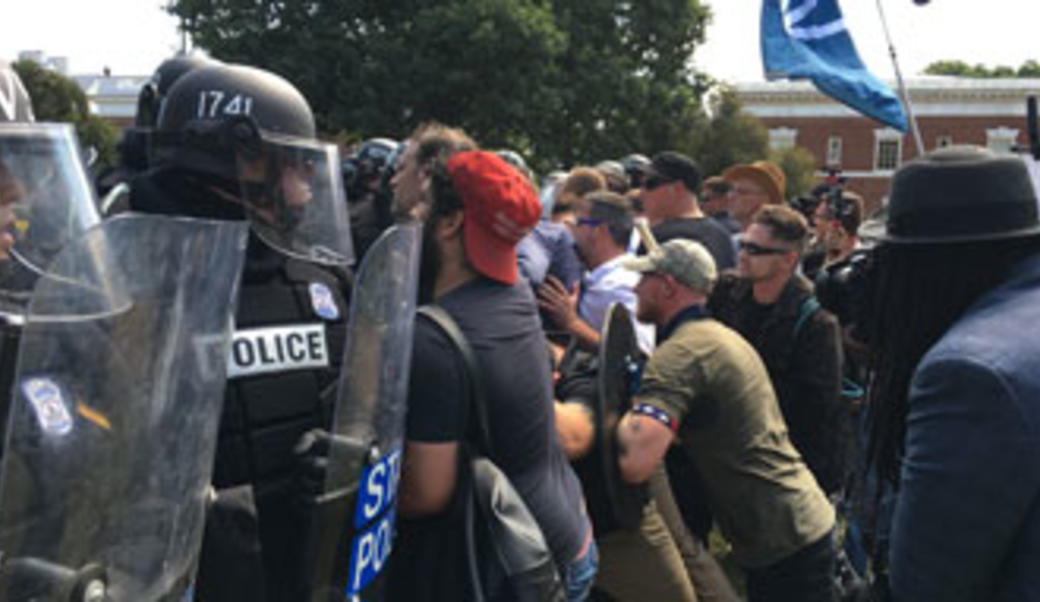 Alt right clashes with police