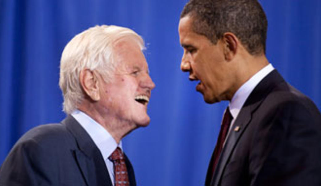 Ted Kennedy and Barack Obama