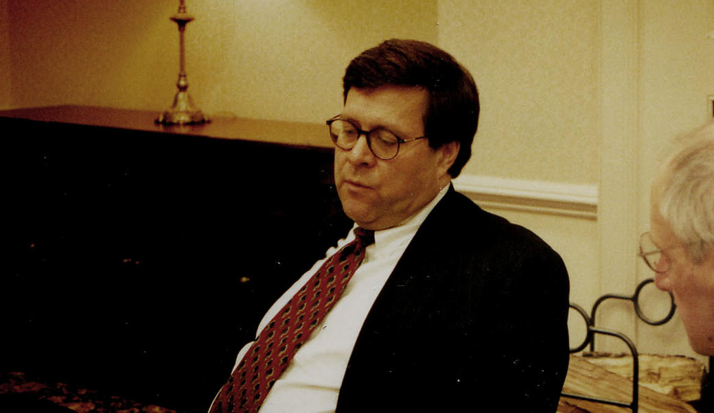 William Barr during his oral history intervierw