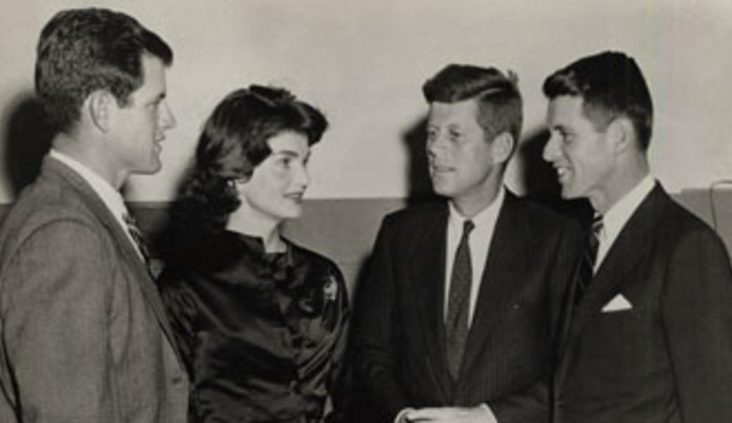 Edward, Jackie, John, and Robert Kennedy