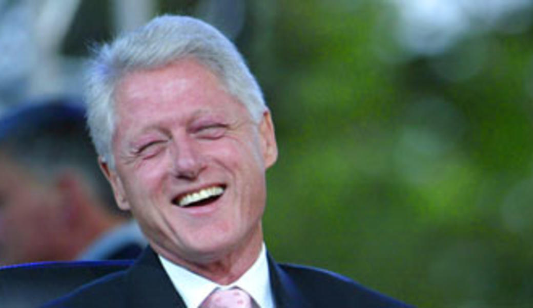 Bill Clinton laughing