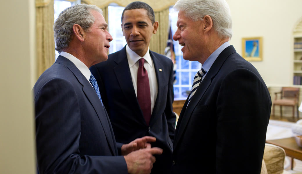 obama, bush, clinton