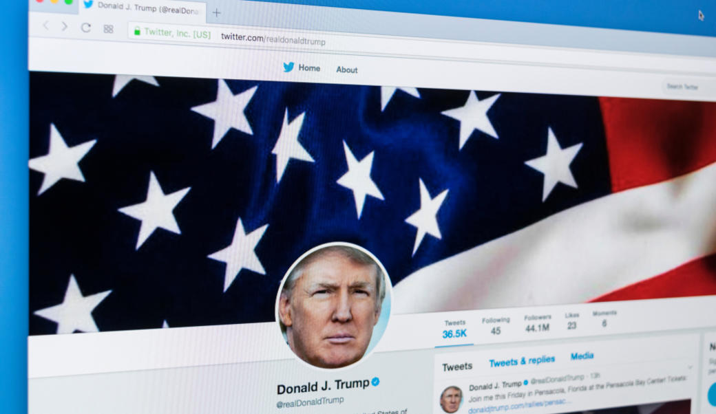 Trump twitter page