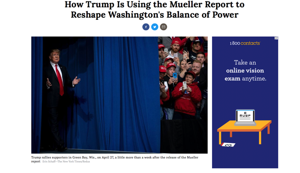 TIME article about Mueller report and Trump