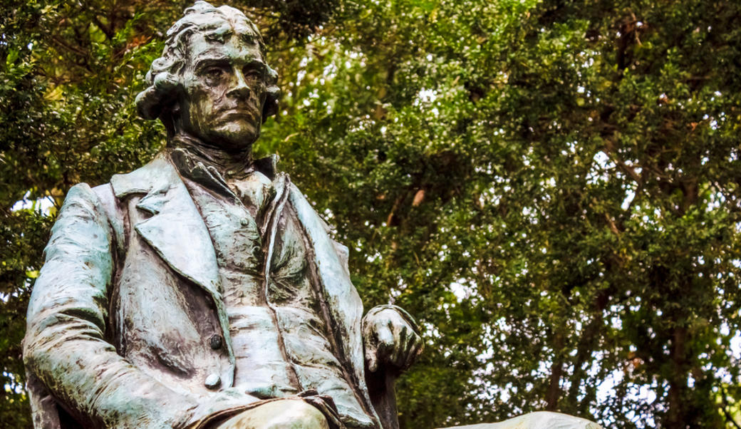 Jefferson statue at UVA