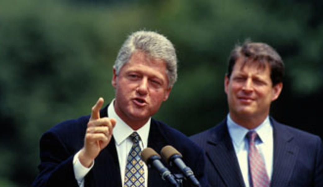 Bill Clinton waving his finger