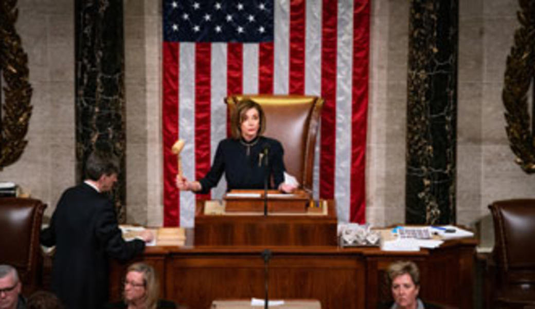 Nancy Pelosi announcing articles of impeachment
