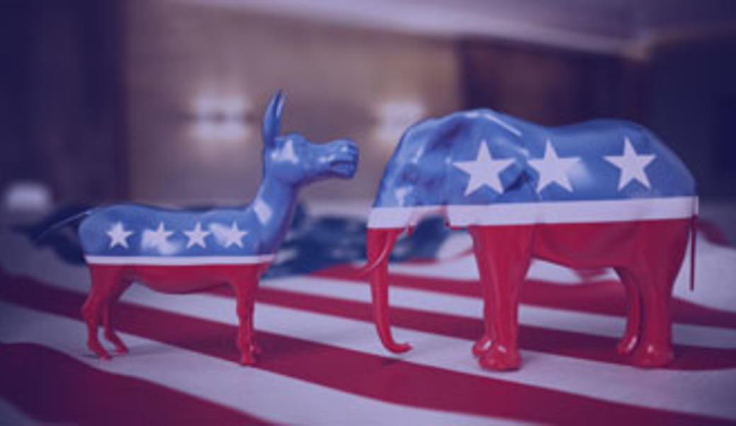 Donkey vs. elephant, Democrat vs. Republican