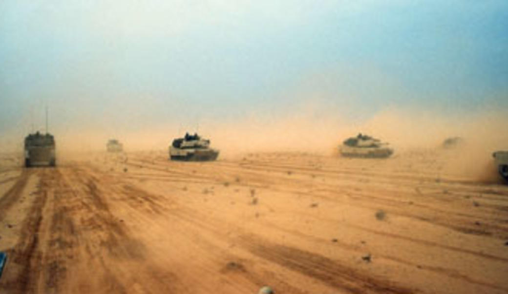 Tanks in the desert